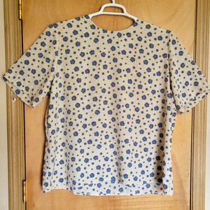 💚Worthington 2X Short Sleeve Blouse Floral